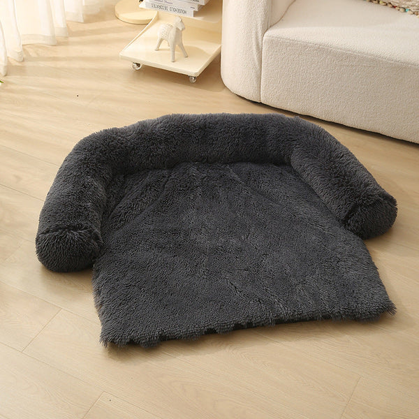 HKM-7238845 Pet Dog Plush Winter Warm Sofa Cushion - Sizes S, M, L, XL, Soft Cloth for Comfort