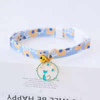 HKM-7238973 Colorful Polyester Pet Collar with Safety Buckle and Bell for Cats and Dogs