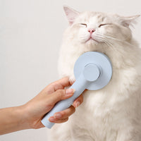 HKM-723923 Pet Cat Comb and Hair Brush with One-Click Hair Removal for Effective Grooming