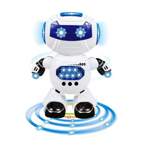 HKM-723987 Dancing Electric Robot Toy with Light & Sound for Kids, Educational Interactive Playmate