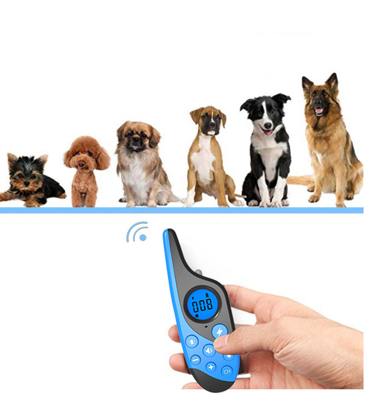HKM-7240253 Rechargeable Dog Training Collar with Remote Control, Waterproof Bark Stopper and Adjustable Levels