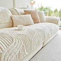 HKM-724051 Thick Non-Slip Plush Sofa Cushion in Striped and Solid Colors - Custom Sizes Available