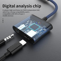 HKM-724051 Type C Headphone Jack Adapter for iPhone 15/15 Pro - 2 in 1 USB-C Audio Converter