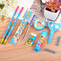 HKM-724115 Creative Plastic Wood Stationery Set for Children with Gift Box, Ideal for Primary School Activities