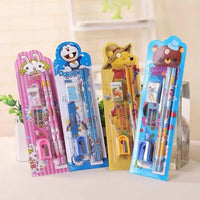 HKM-724115 Creative Plastic Wood Stationery Set for Children with Gift Box, Ideal for Primary School Activities