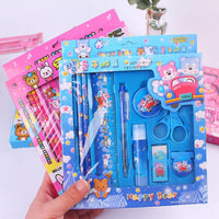 HKM-724115 Creative Plastic Wood Stationery Set for Children with Gift Box, Ideal for Primary School Activities