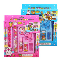 HKM-724115 Creative Plastic Wood Stationery Set for Children with Gift Box, Ideal for Primary School Activities