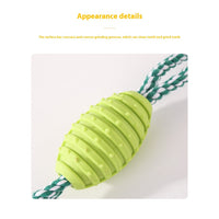 HKM-7241789 Durable Dog Molar Toy - Big Bends & Hitches Cotton Rope Ball in Green and Pink