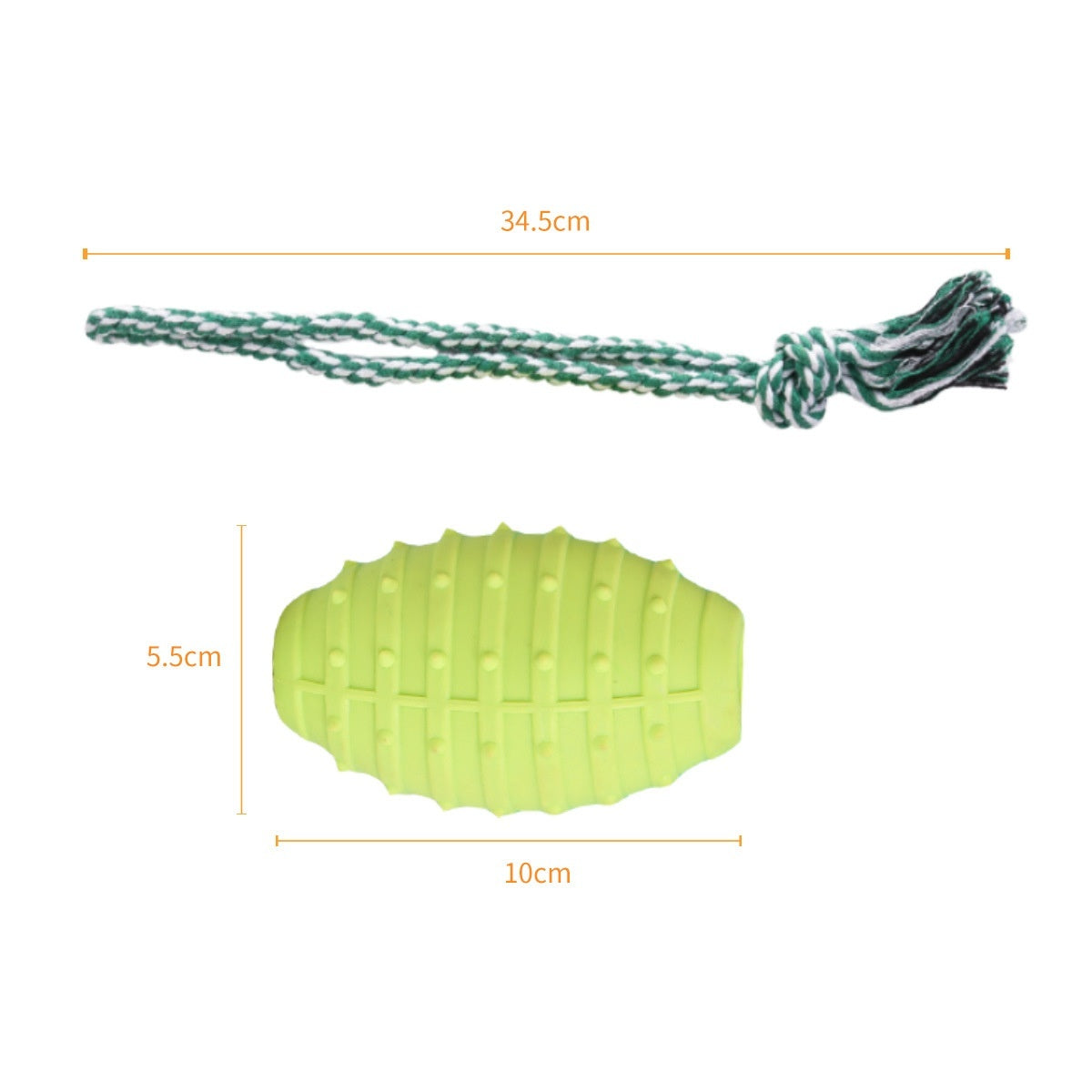 HKM-7241789 Durable Dog Molar Toy - Big Bends & Hitches Cotton Rope Ball in Green and Pink