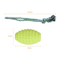 HKM-7241789 Durable Dog Molar Toy - Big Bends & Hitches Cotton Rope Ball in Green and Pink