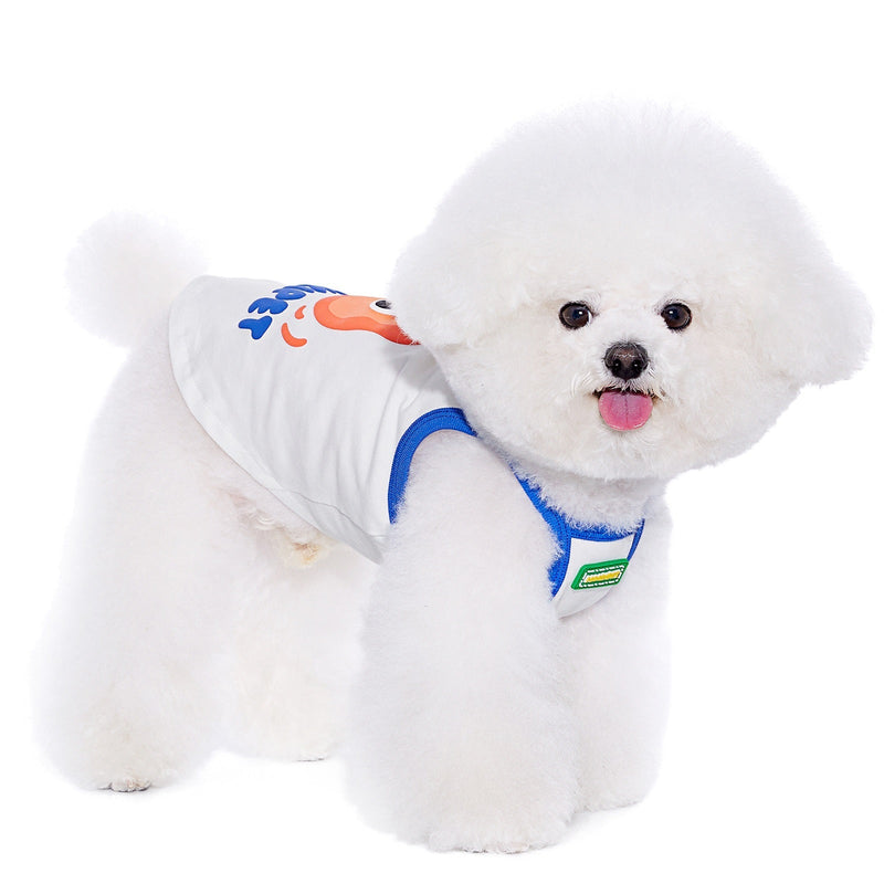 HKM-7242557 Bichon Maltese Summer Bra Top for Small Dogs - Casual Beige Pet Apparel