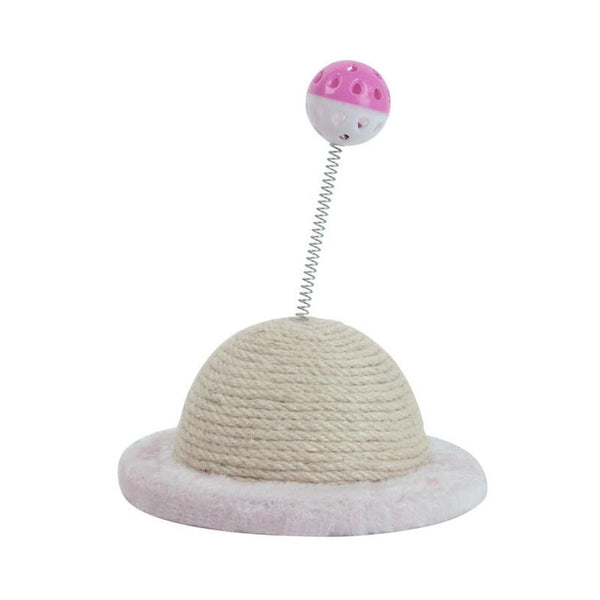 HKM-724307 Sisal Cat Claw Ball - Durable 12cm Round Scratching Toy with Plush and Foam Elements