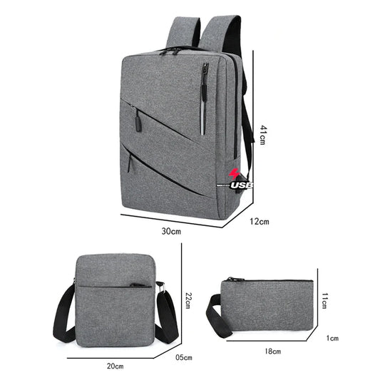HKM-724371 15.6 Inch Laptop Backpack and Bag Set for Business and Everyday Use