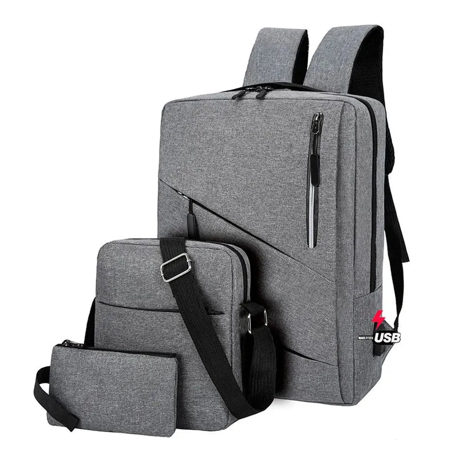 HKM-724371 15.6 Inch Laptop Backpack and Bag Set for Business and Everyday Use