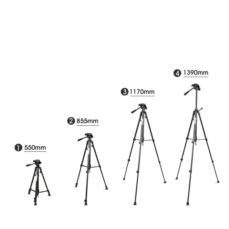 HKM-724371 Portable Aluminum Alloy Tripod with Quick Release Plate for SLR Cameras - Maximum Height 1390mm