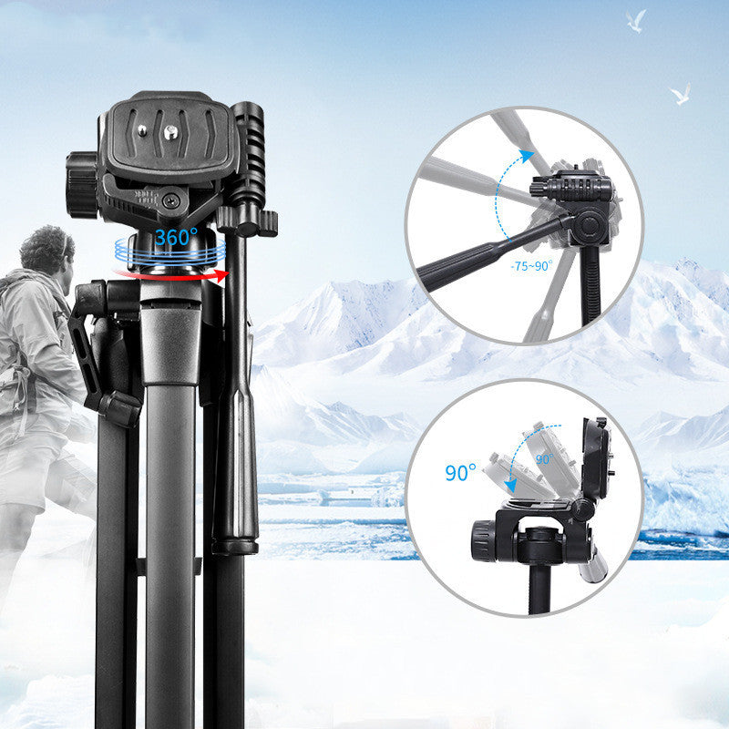 HKM-724371 Portable Aluminum Alloy Tripod with Quick Release Plate for SLR Cameras - Maximum Height 1390mm