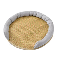 HKM-7244221 Cooling Cat Rattan Bed with Breathable Cushion and Lightweight Summer Mattress