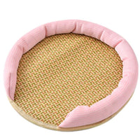 HKM-7244221 Cooling Cat Rattan Bed with Breathable Cushion and Lightweight Summer Mattress