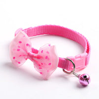 HKM-7244733 Adjustable Pet Bow Collar with Bell for Small to Medium Dogs