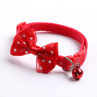 HKM-7244733 Adjustable Pet Bow Collar with Bell for Small to Medium Dogs