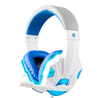 HKM-724499 Illuminated Wired Gaming Headset with Adjustable Microphone and Volume Control for PC, PS4, Switch, and Laptop