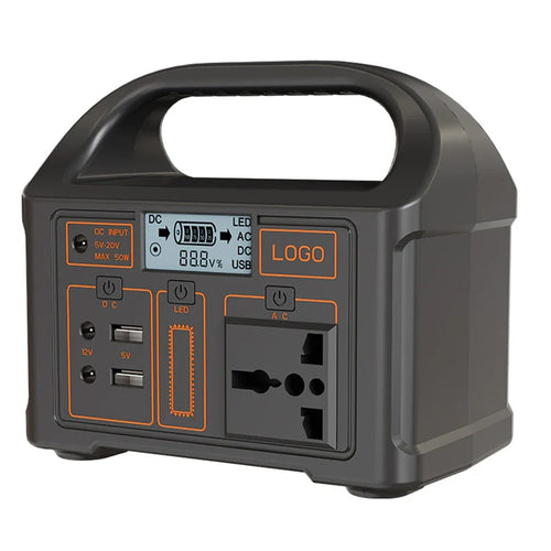 HKM-724499 Portable 100W Power Bank with DC/AC Charging Station and Solar Panel for Outdoor Camping