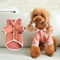 HKM-7245117 Japanese and Korean Cotton Dog Lapel Knit Sweater in Jade Powder, Khaki, and Golden