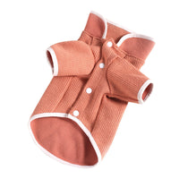 HKM-7245117 Japanese and Korean Cotton Dog Lapel Knit Sweater in Jade Powder, Khaki, and Golden