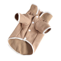 HKM-7245117 Japanese and Korean Cotton Dog Lapel Knit Sweater in Jade Powder, Khaki, and Golden