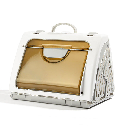 HKM-7246397 Portable Hard Shell Cat Carrier Pet Box – Durable PP Material for Safe Travel