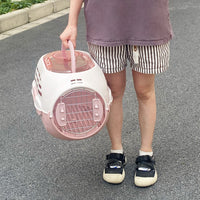 HKM-7246397 Portable Hard Shell Cat Carrier Pet Box – Durable PP Material for Safe Travel