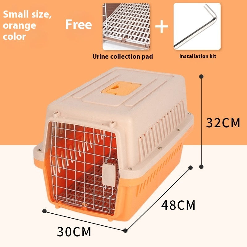 HKM-7246397 Portable Hard Shell Cat Carrier Pet Box – Durable PP Material for Safe Travel