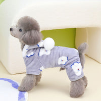 HKM-7246909 Stylish Puppy Puffa Jackets in Pink, Blue, and Gray – S to XXL in Coral Velvet