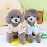 HKM-7246909 Stylish Puppy Puffa Jackets in Pink, Blue, and Gray – S to XXL in Coral Velvet