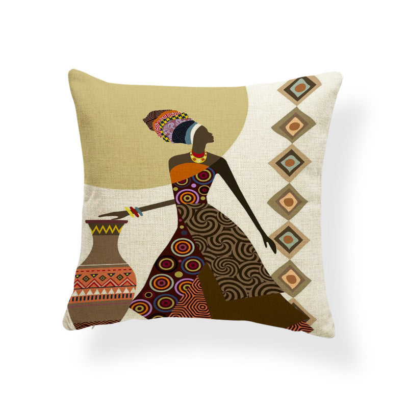 HKM-724691 Cotton and Linen 45x45cm Cushion Cover - Soft and Versatile Decorative Pillow Case