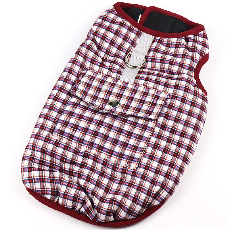 HKM-7247165 Padded Cotton Vest for Medium and Large Dogs - Casual Windbreaker with Adjustable Fit