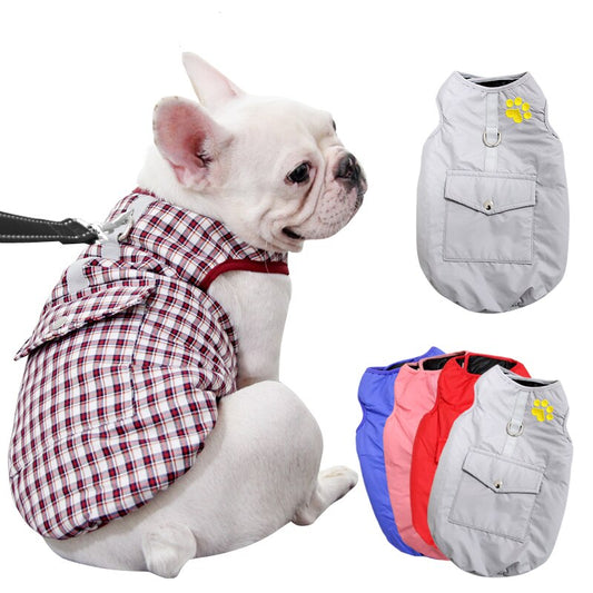 HKM-7247165 Padded Cotton Vest for Medium and Large Dogs - Casual Windbreaker with Adjustable Fit