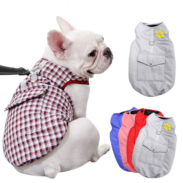 HKM-7247165 Padded Cotton Vest for Medium and Large Dogs - Casual Windbreaker with Adjustable Fit