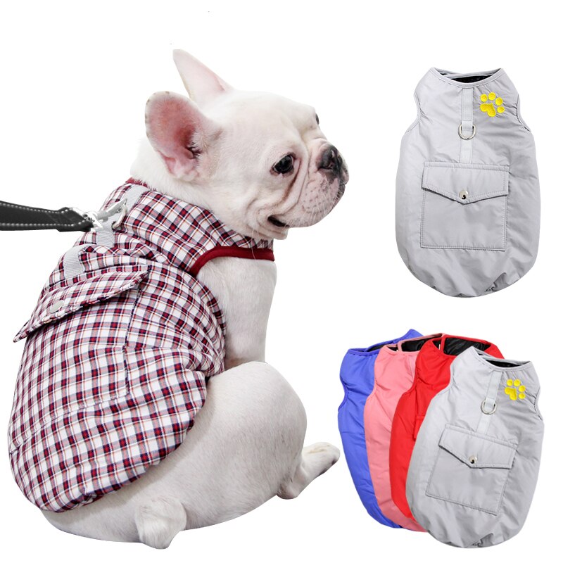 HKM-7247165 Padded Cotton Vest for Medium and Large Dogs - Casual Windbreaker with Adjustable Fit