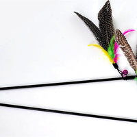 HKM-7247549 Plush Cat Teaser Feather Toy with Bell for Engaging Playtime
