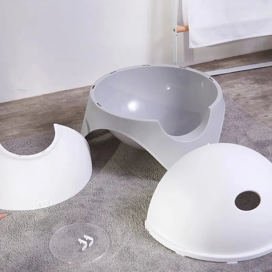 HKM-724755 Automatic Electronic Cat Litter Box with Self-Cleaning Function