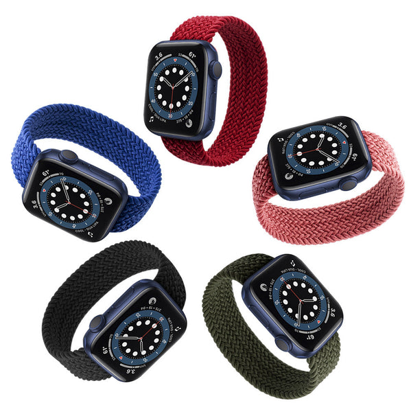 HKM-724819 Woven Nylon Watch Strap for Apple Watch - Universal Compatibility, Comfortable Fit, Multiple Colors