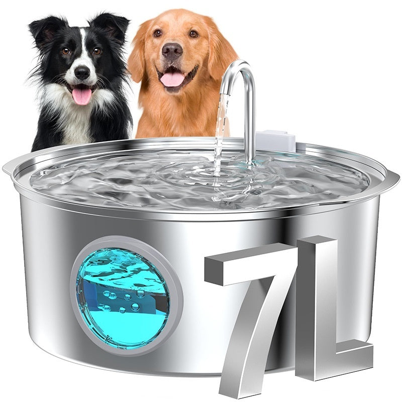 HKM-7248573 7L Stainless Steel Automatic Pet Water Dispenser with Heating Feature for Dogs and Cats