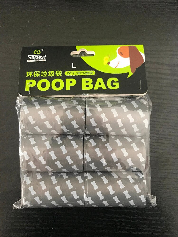HKM-7248957 Foldable Dog Pooper Scooper Bags - 6 Pack for Convenient Pet Waste Disposal