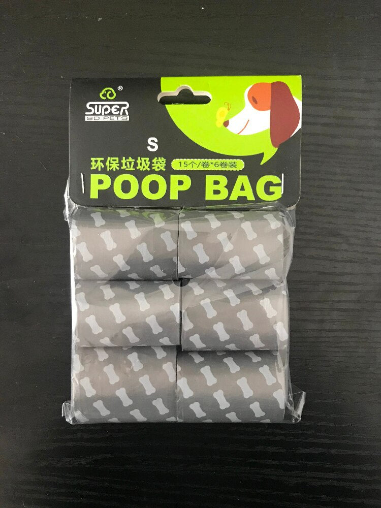 HKM-7248957 Foldable Dog Pooper Scooper Bags - 6 Pack for Convenient Pet Waste Disposal
