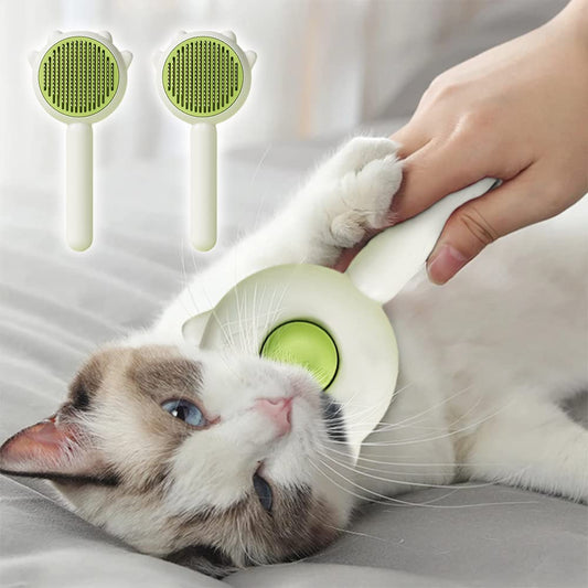 HKM-7249981 Pet Hair Cleaner Brush with One-Touch Release for Cats and Dogs, Ideal for Long and Short Hair, Eco-Friendly Massage Features