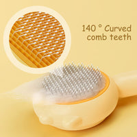 HKM-7249981 Pet Hair Cleaner Brush with One-Touch Release for Cats and Dogs, Ideal for Long and Short Hair, Eco-Friendly Massage Features