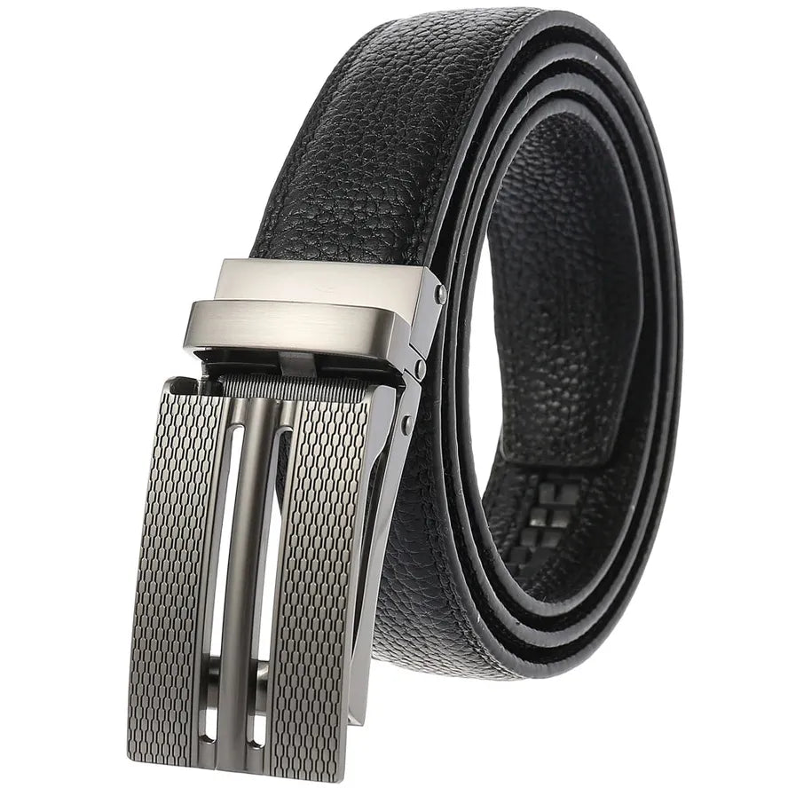 HKM-725011 Automatic Alloy Buckle Belt - Model LY33-2220-5, Fashionable Design and Durable Material