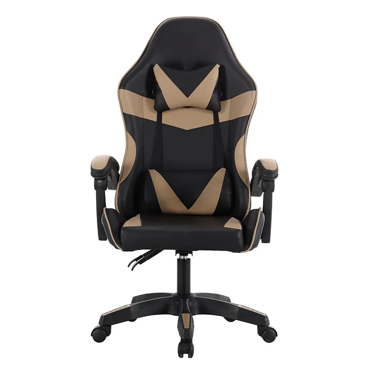 HKM-725011 Ergonomic White and Pink Gaming Chair with RGB Lighting and High-Quality Leather Finish