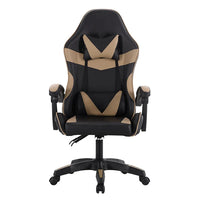 HKM-725011 Ergonomic White and Pink Gaming Chair with RGB Lighting and High-Quality Leather Finish